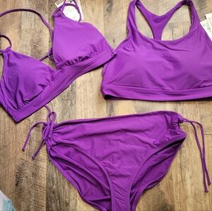 CALIA by Carrie Underwood Vibrant Purple Bikini Bundle